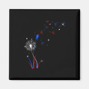 4. Juli Niedliche Blume American Patriotic Magnet