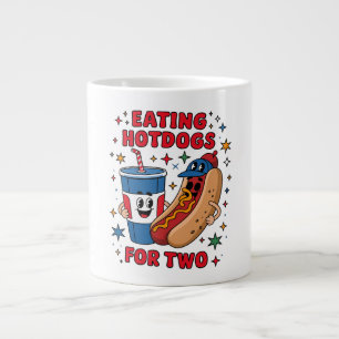 4. Juli Niedliche Hotdogs Jumbo-Tasse