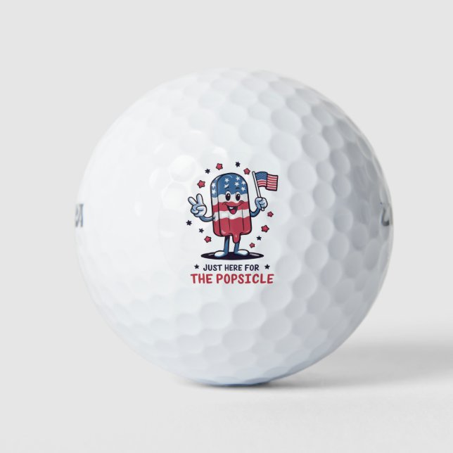 4. Juli nur hier für den Popsikel Patriotic Golfball (Vorderseite)