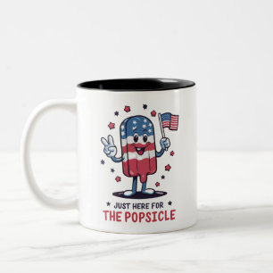 4. Juli nur hier für den Popsikel Patriotic Zweifarbige Tasse