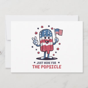 4. Juli Nur hier für die Popsicle Patriotisch Einladung