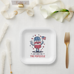 4. Juli Nur hier für die Popsicle Patriotisch Pappteller
