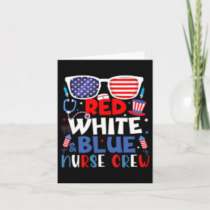 4. Juli Nurse Crew Feuerwerk Patriotische Krankens Karte