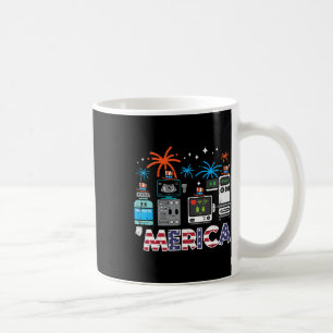 4. Juli Nurse Propofol Merica Scrub Top Patriotic Kaffeetasse