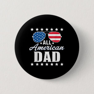 4. Juli Papa All American Patriot USA Papa Männer Button