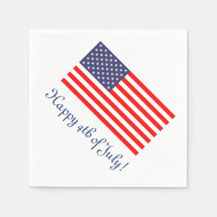 4. Juli Papierservietten mit amerikanischer Flagge