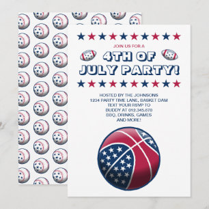 4. Juli Party Balls Einladung