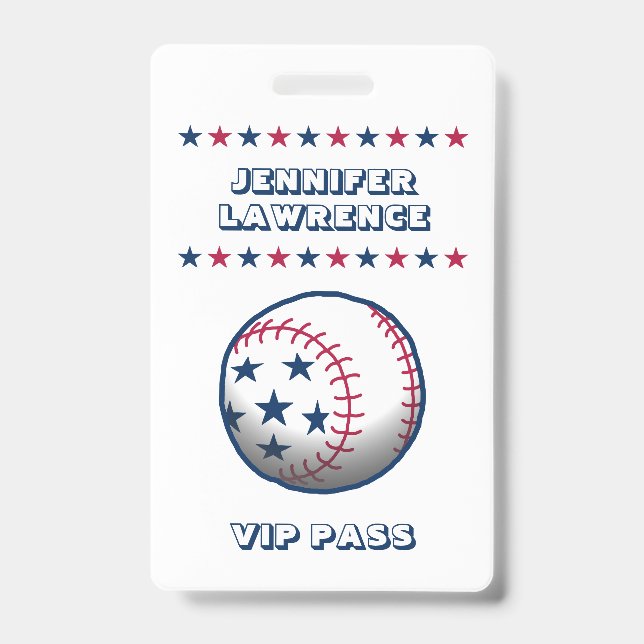4. Juli Party Baseball Ausweis (Vorderseite)