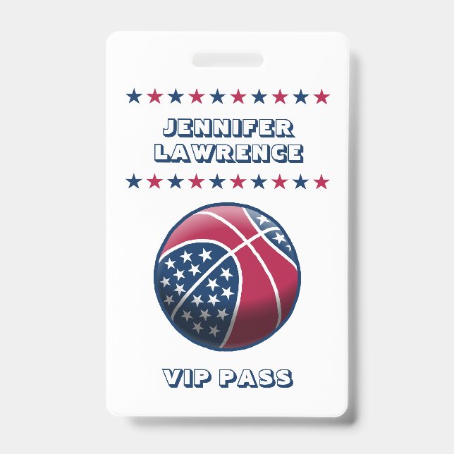 4. Juli Party Basketball Ausweis (Vorderseite)