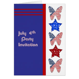 4. Juli. Party Einladung