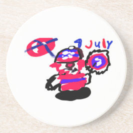 4. Juli-Party Getränkeuntersetzer