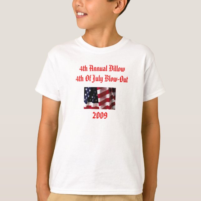 4. Juli Party Kinder T - Shirt Vorlagen (Vorderseite)