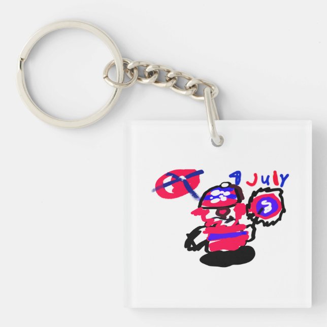 4. Juli-Party Schlüsselanhänger (Vorderseite)