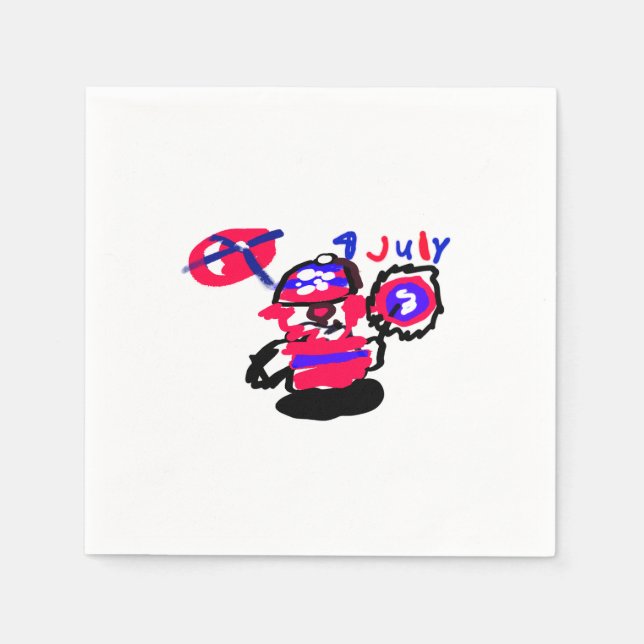 4. Juli-Party Serviette (Vorderseite)