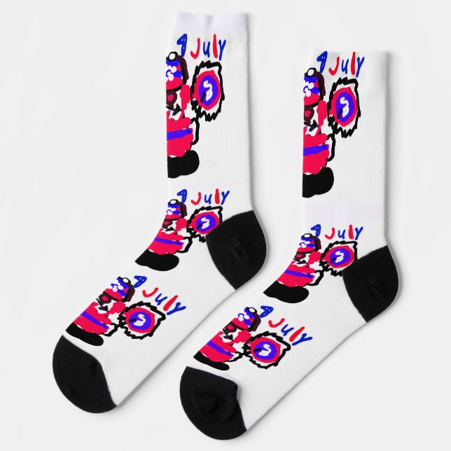 4. Juli-Party Socken (Linkes Detail)