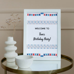 4. Juli Party Willkommenspender Poster