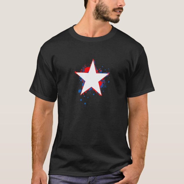 4. Juli Patriotic American Star Celebration T-Shirt (Vorderseite)