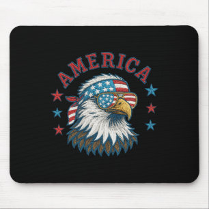 4. Juli Patriotic Freedom Imitats Stickerei Amer Mousepad