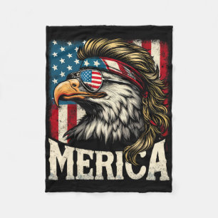 4. Juli Patriotic Funny Eagle 4. Juli USA Mer Fleecedecke