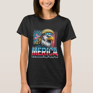 4. Juli Patriotic Funny Eagle 4. Juli USA Mer T-Shirt