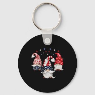 4. Juli Patriotic Gnomes Funny Niedlich American U Schlüsselanhänger