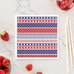 4. Juli Patriotic Paper Napkin Serviette