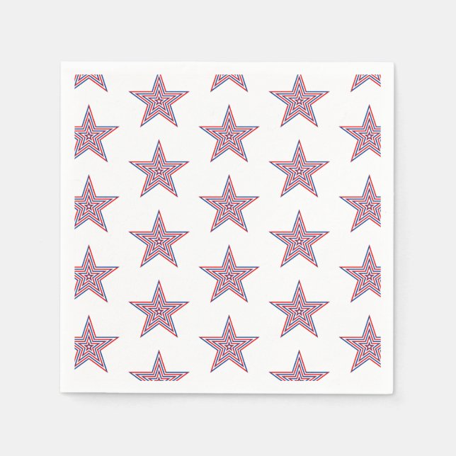 4. Juli Patriotic Paper Napkins Serviette (Vorderseite)