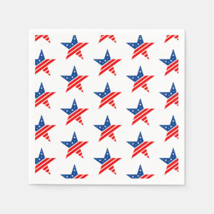 4. Juli Patriotic Paper Napkins Serviette