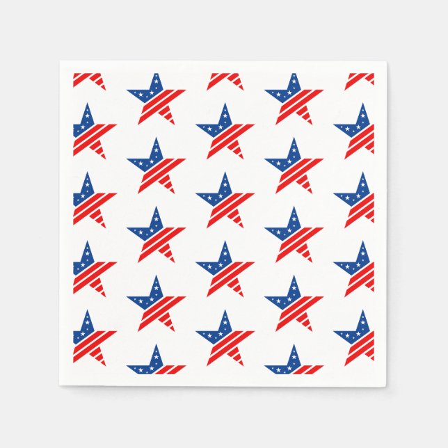4. Juli Patriotic Paper Napkins Serviette (Vorderseite)