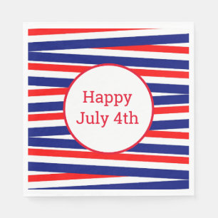 4. Juli Patriotic Paper Napkins Serviette