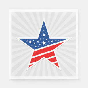 4. Juli Patriotic Paper Napkins Serviette