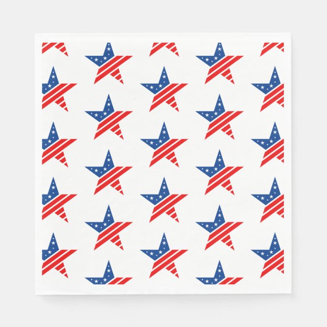 4. Juli Patriotic Paper Napkins Serviette (Vorderseite)