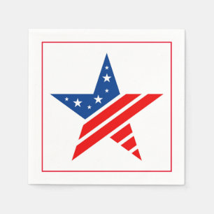 4. Juli Patriotic Paper Napkins Serviette