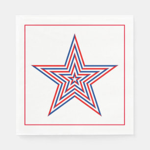4. Juli Patriotic Paper Napkins Serviette