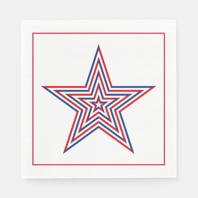4. Juli Patriotic Paper Napkins Serviette (Vorderseite)
