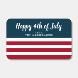 4. Juli Patriotic Red White Blue Name Party