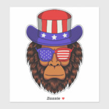 4. Juli Patriotic USA Hat Wearing Bigfoot