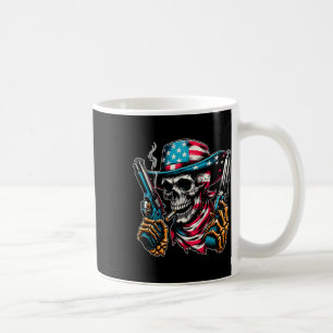 4. Juli Patriotic USA Skeleton Skull US Americ Kaffeetasse