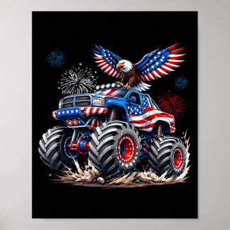 4. Juli Patriotisch Amerikanisch USA Rot Weiß Blau Poster