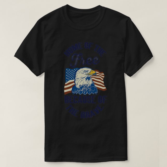 4. Juli patriotisch aus Amerika T-Shirt (Design vorne)