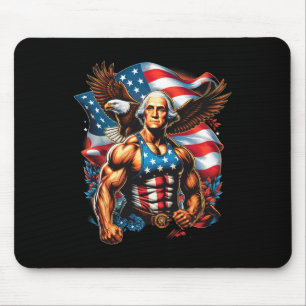 4. Juli Patriotisch Lustig George Washington Juli Mousepad