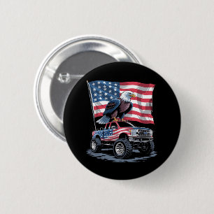 4. Juli Patriotische amerikanische Flagge Adler US Button