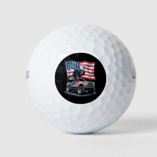4. Juli Patriotische amerikanische Flagge Adler US Golfball