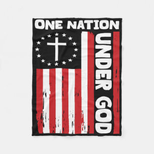 4. Juli Patriotische Christliche Flagge ein Nation Fleecedecke