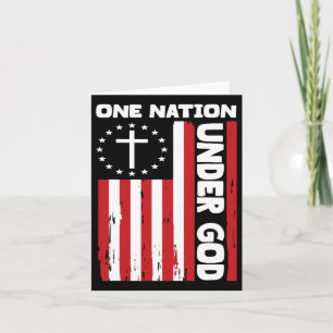4. Juli Patriotische Christliche Flagge ein Nation Karte