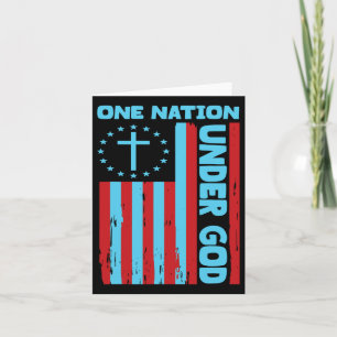 4. Juli patriotische christliche Flagge Eine Natio Karte