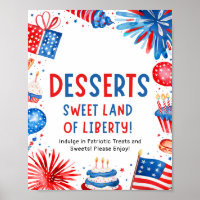 4. Juli Patriotische Feuerwerke Sommer Dessert Zei