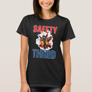 4. Juli Patriotische Feuerwerksicherheit Dritter 6 T-Shirt