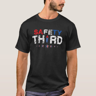 4. Juli Patriotische Feuerwerksicherheit Dritter T-Shirt