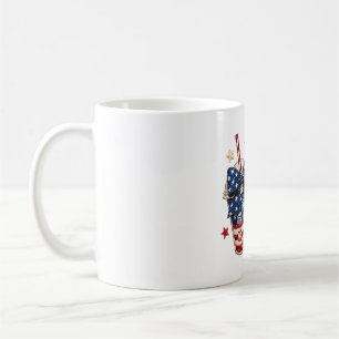 4. Juli-Patriotische Getränke mit Sternen und Stre Kaffeetasse